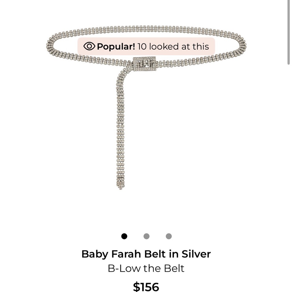 B-Low the Belt Silver Baby Farah Belt